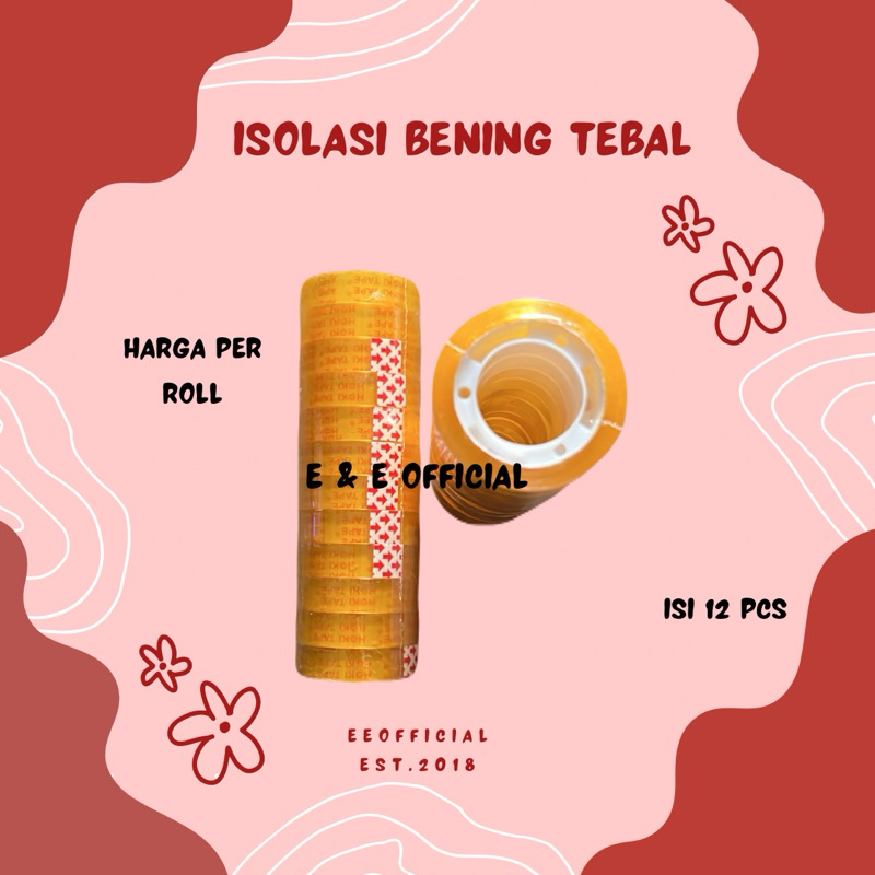 

ISOLASI HOKI TAPE / ISOLASI BENING TEBAL / SELOTIP TEBAL / SOLATIP / ISOLASI BENING TEBAL