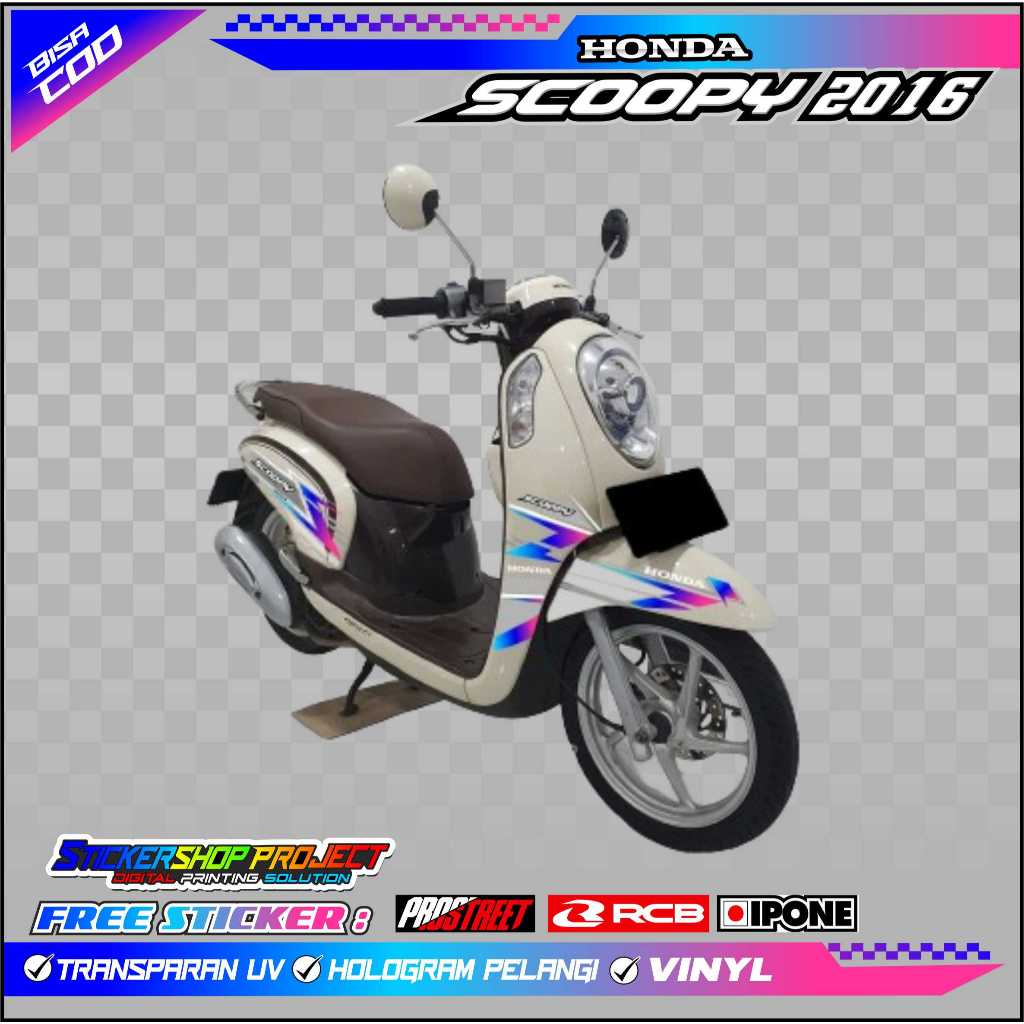 STRIPING VARIASI HONDA SCOOPY 2016 / STICKER LIST MOTOR SCOOPY 2016