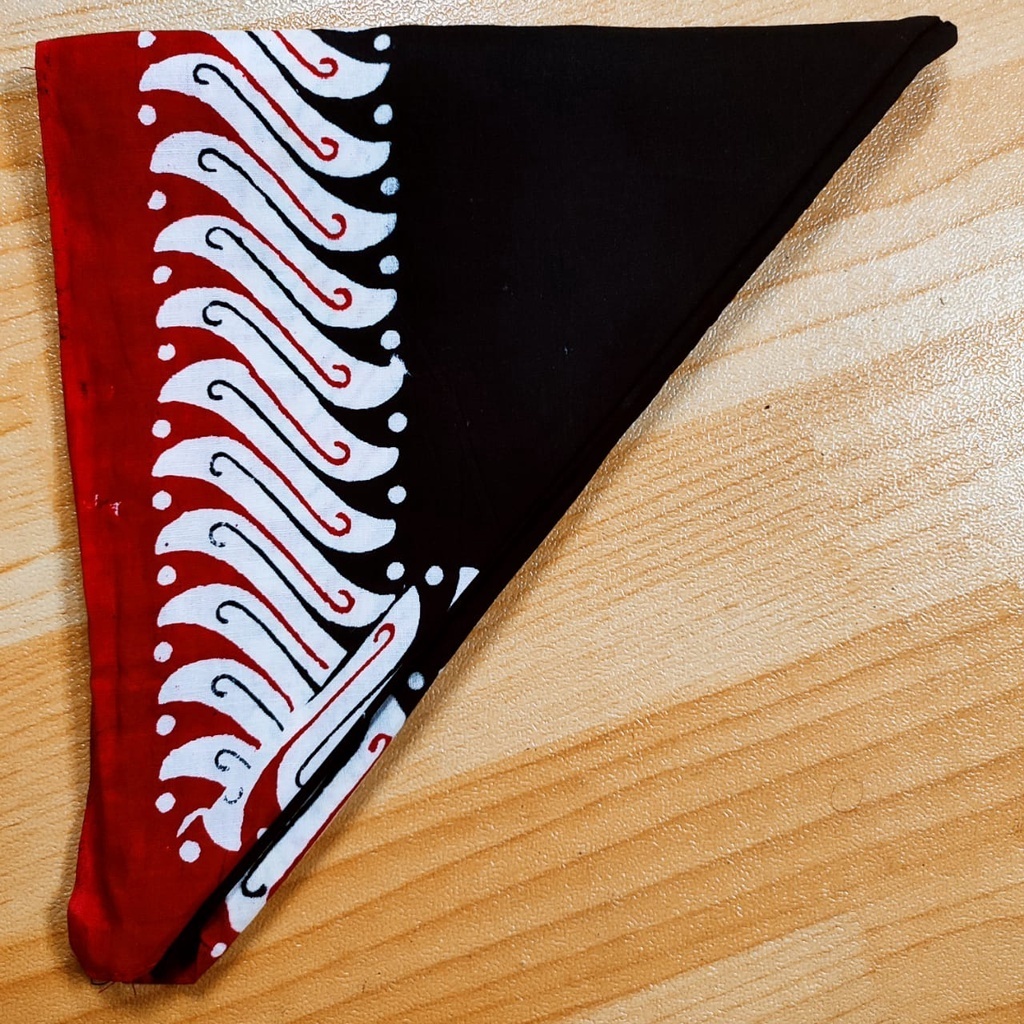 ✅ PROMO MURAH UDENG BANYUWANGI SEGITIGA HITAM MERAH / KAIN BANYUWANGI / KAIN BATIK IKAT KEPALA / Ude