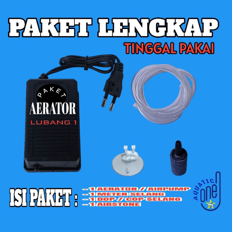 PAKET LENGKAP AERATOR LUBANG SATU ALLMERK MESIN KOTAK HITAM/ABU-ABU  : Tinggal pakai Mesin pompa gel