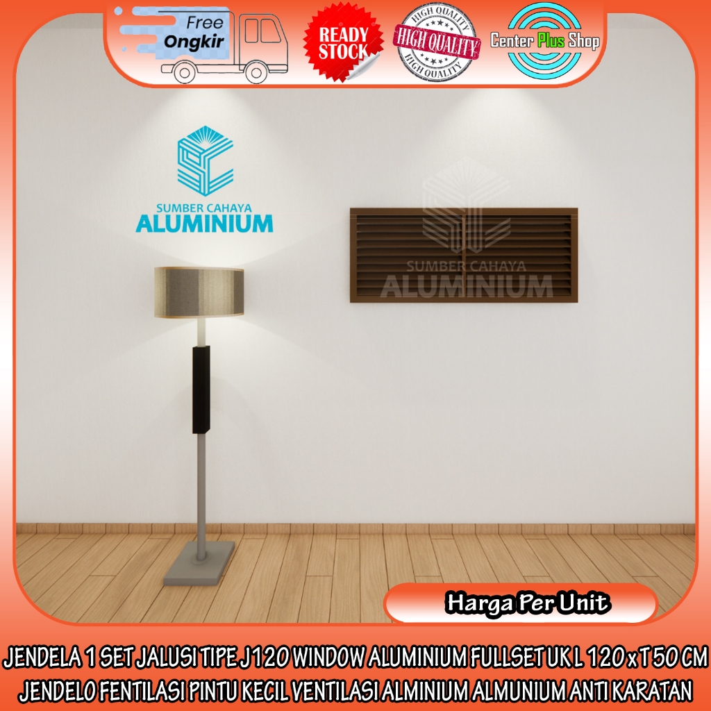[INSTANT] JENDELA ALUMINIUM SCA JALUSI TIPE J120 UKURAN L 120 x T 50 2 DAUN SET ALUMINIUM ALUMINIUM 