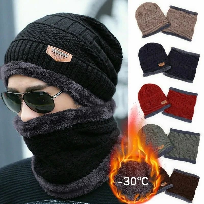 Topi Kupluk Rajut Dewasa - Beanie Hangat Musim Dingin - Bahan Wol Acrylic Lembut - Warna Hitam, Abu 