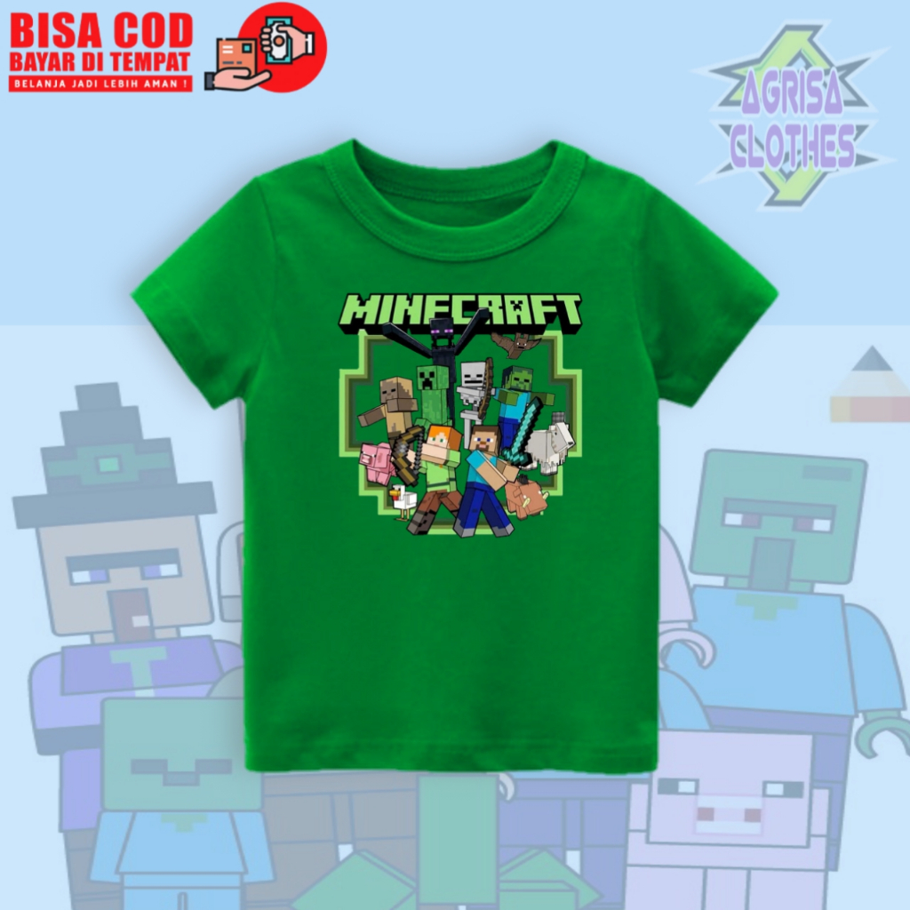 Kaos Atasan Anak Minecraft/Kaos Minecraft