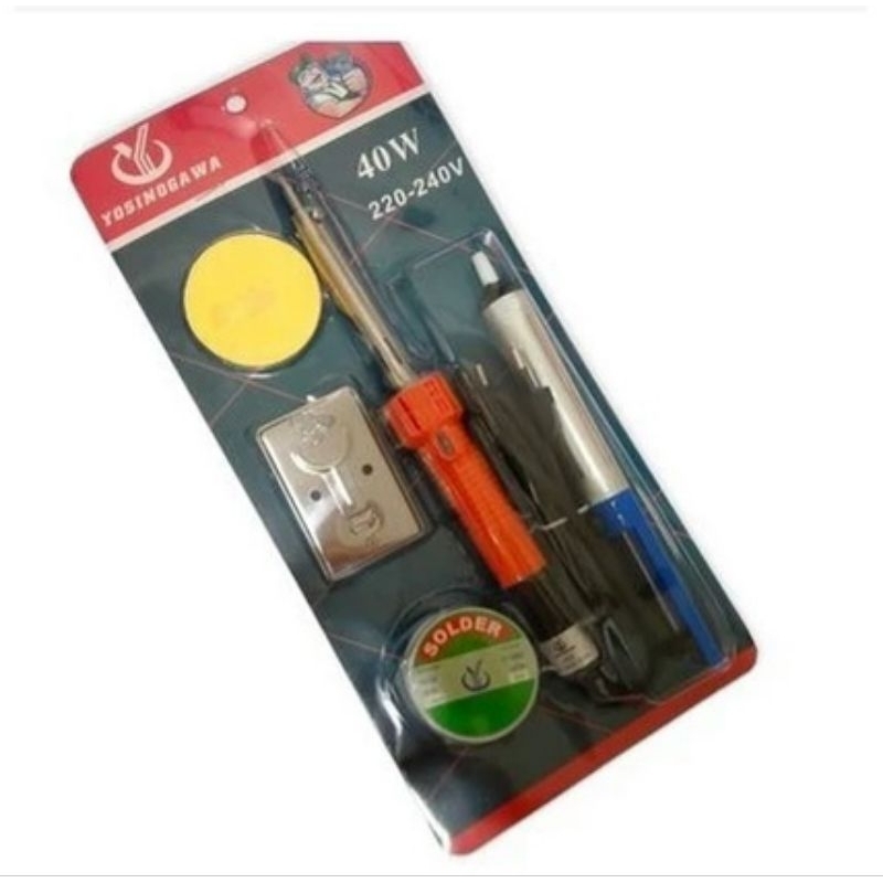 ALAT PAKET SOLDER LISTRIK / PENYEDOT TIMAH,HOLDER,SPON & TIMAH KAWAT -SOLDER MERK YOSINOGAWA ORIGINA