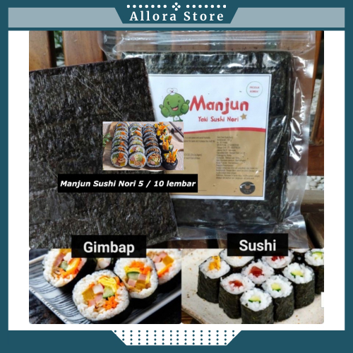 

PROMO Manjun Nori HALAL Seaweed Rumput Laut Sushi Gimbap Korean Yaki Sushi Nori