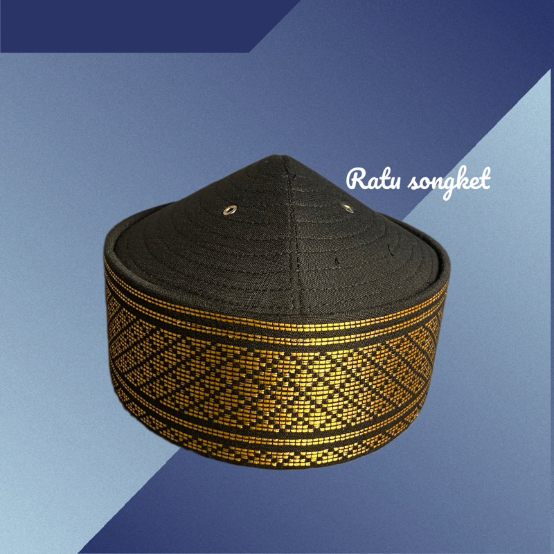 peci/kopiah songket motif bulat
