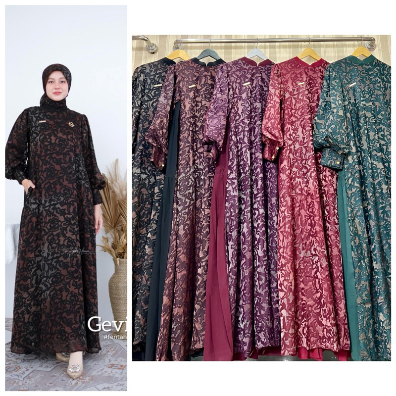 Gevila Dress Gamis Fenta House Terbaru Original Premium