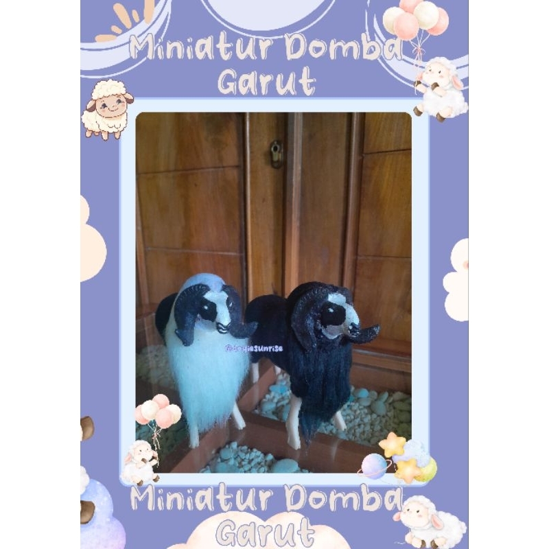 Mainan/Miniatur/Boneka Domba Garut Ukuran Besar/Kecil (KECIL)