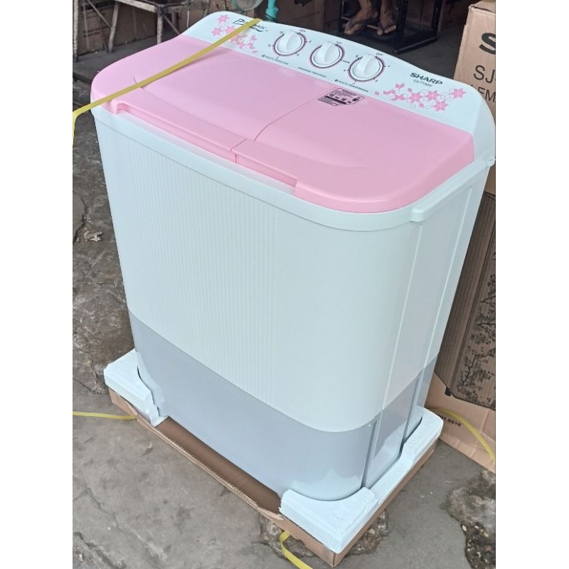 Sharp t70mw mesin cuci 6 kg aqua pure magic twin tub 2 tabung washer Pulsator with Anti-Bacterial Io