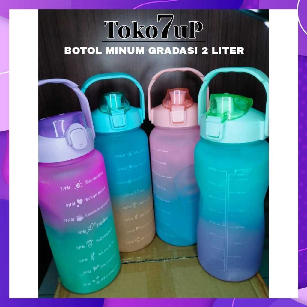 BOTOL MINUM VIRAL GRADASI KOREA 2 LITER / BOTOL MINUM JUMBO
