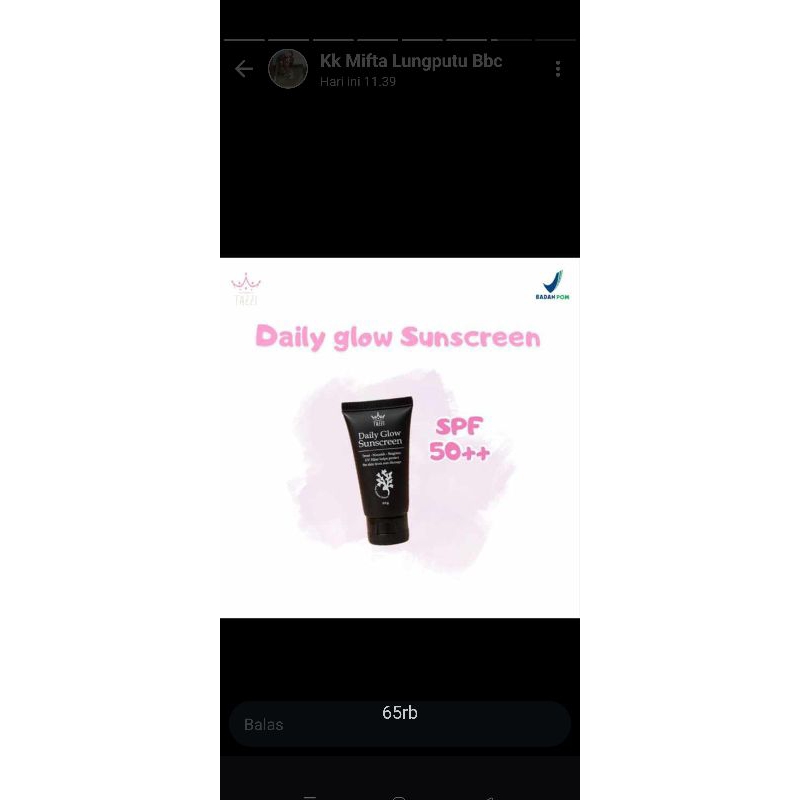 suncreen glow tazzi