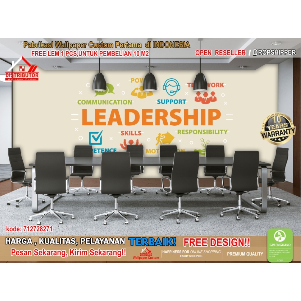 Wallpaper Custom 3D Tema Business | Office | Kantor | Resto | Wallpaper Dinding | Wallsticker