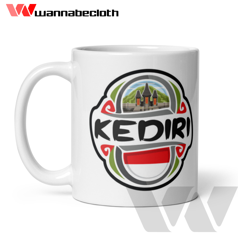 Mug Kediri Gelas Kediri Mug Gelas Souvenir Negara Dunia Cetak Mug Custom Mug Print