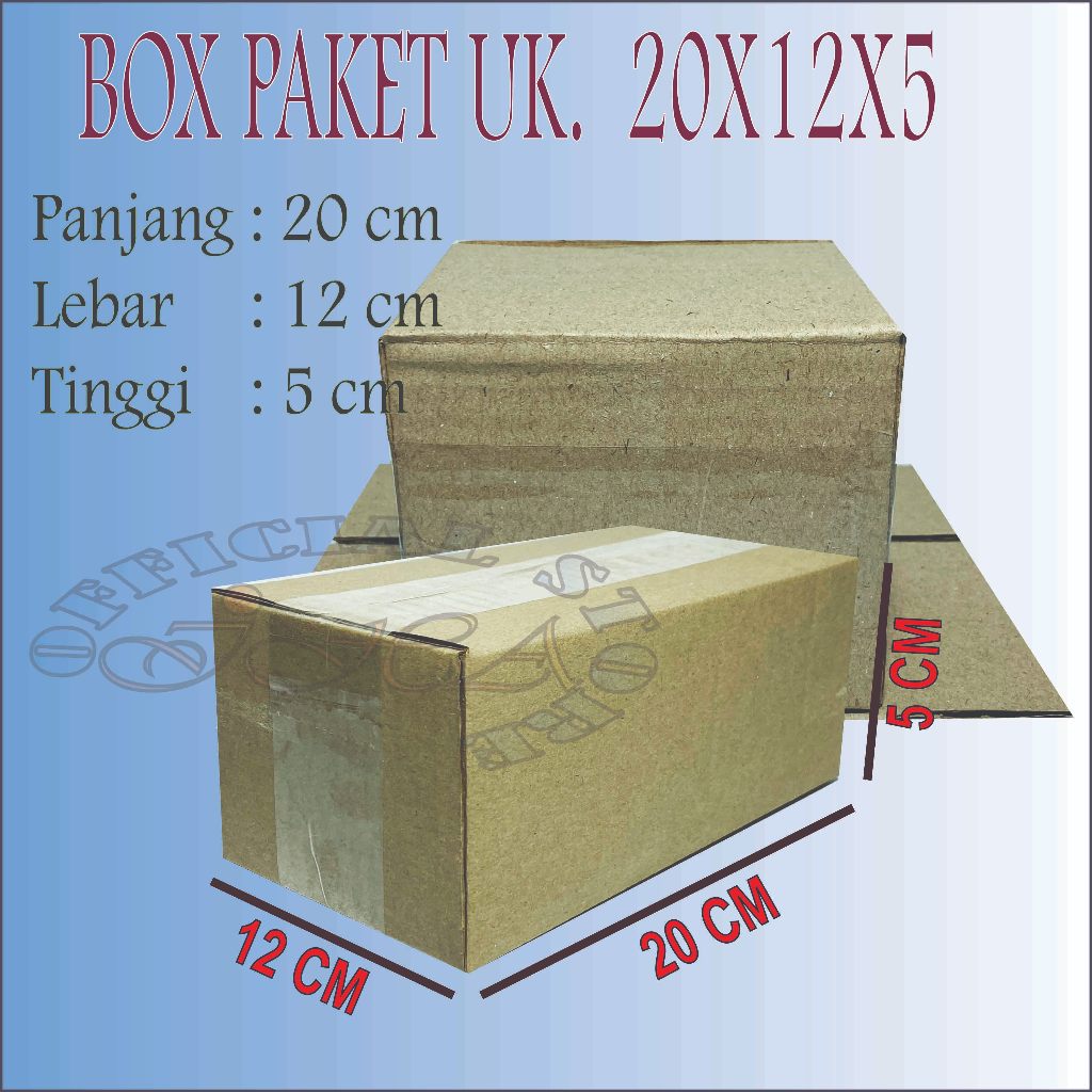 

Kardus uk. 20x12x5 Box packing online murah pembungkus paket packaging