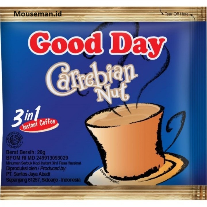 

Mouseman - Coffee GoodDay Kopi Instant 3in1 Rasa Carrebian Nut Hazelnut GOOD DAY 20gr