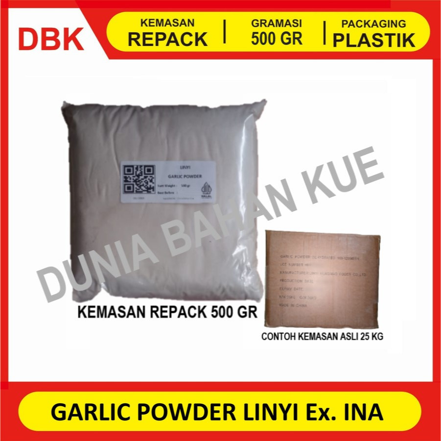 

GARLIC POWDER EXTRA ex. INA - REPACK 500 GR / WHITE POWDER FOOD GRADE