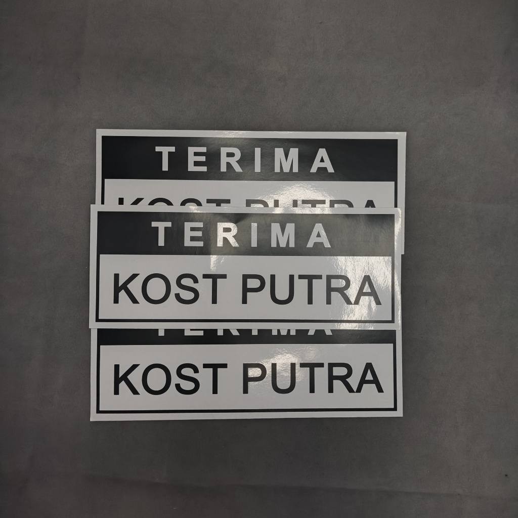 

STIKER TANDA LABEL KOS TERIMA KOST PUTRA