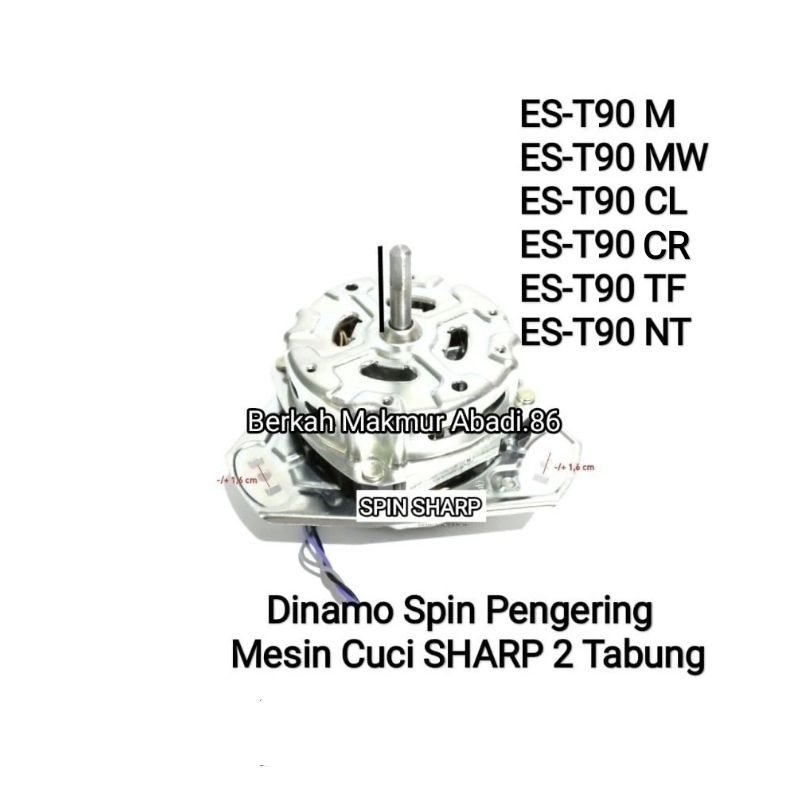 Dinamo Pengering Mesin Cuci SHARP ES-T90M ES-T90MW ES-T90CL ES-T90CR ES-T90TF ES-T90NT Dinamo Spin /