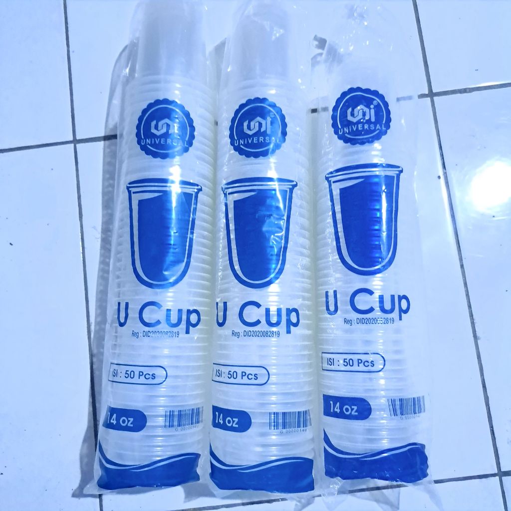 GELAS CUP OVAL 14OZ UNIVERSAL