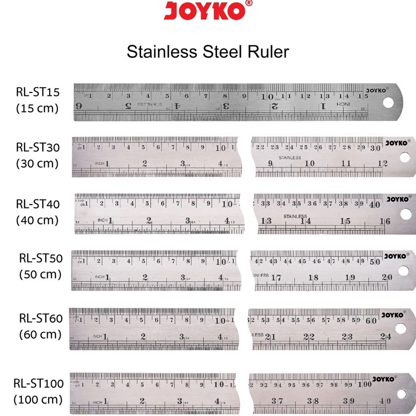 

KODE I33J PENGGARIS BESI STAINLESS STEEL ANTI KARAT 3CM 4CM 5 CM 6CM Mstr Bs Bs