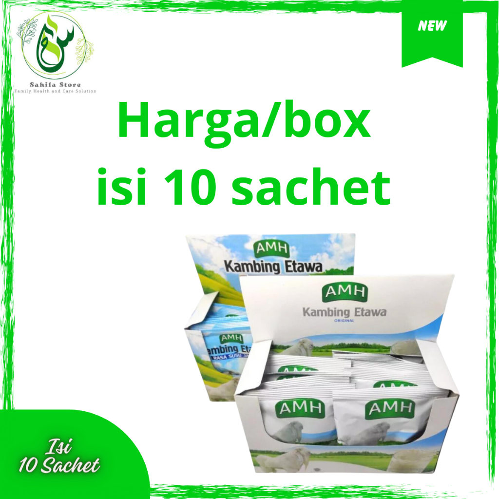 

Susu Kambing Etawa AMH Plus Jahe Merah Harga/Box Isi 10 Sachet