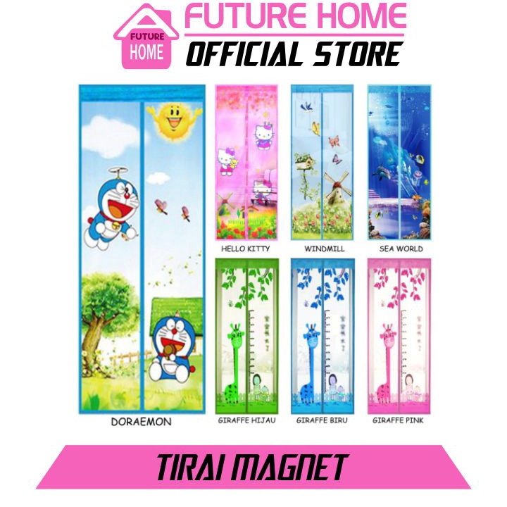 55 COD Tirai Anti Nyamuk Magnet Import Murah tirai pintu praktis