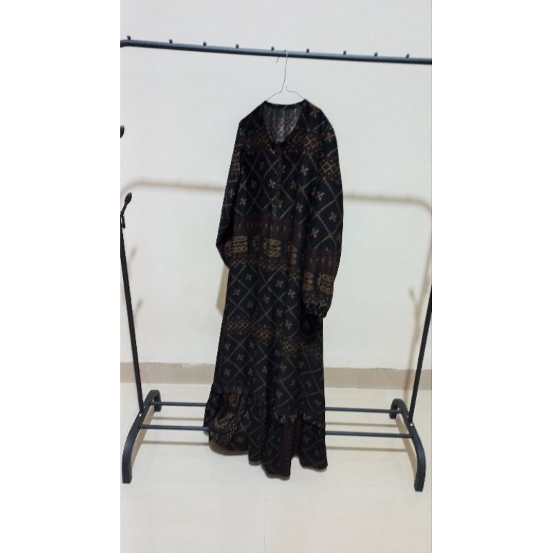 dress rayon motif etnik