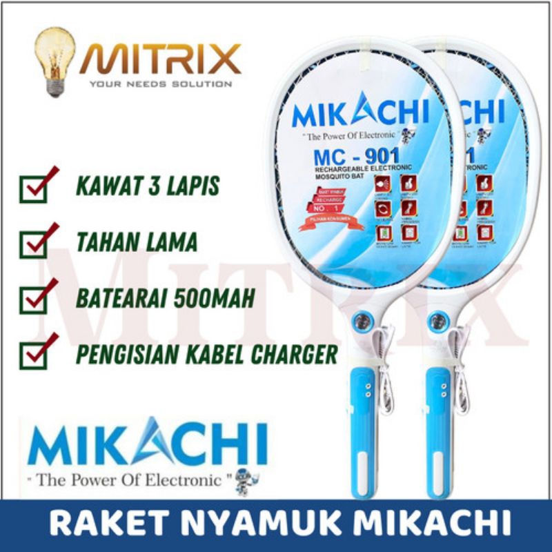 Raket nyamuk elektrik MIKACHI MC-901