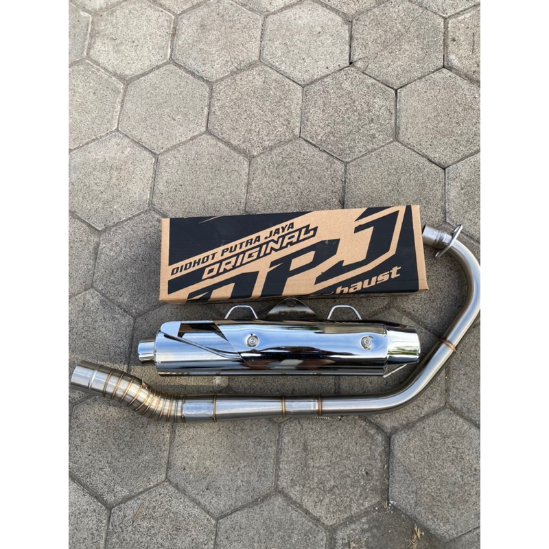 kenalpot scorpio dpj full crom original dpj racing inlet50inc