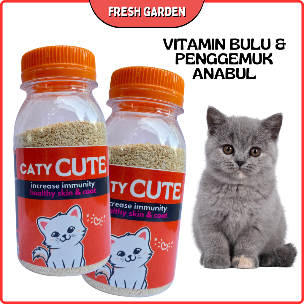 Vitamin Kulit dan Bulu Kucing Penggemuk Kucing Caty Cute Fresh Garden