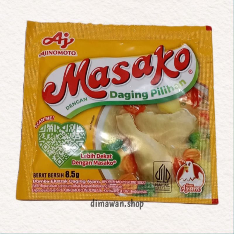 

Masako ayam 1 renceng ( 12 sachet )