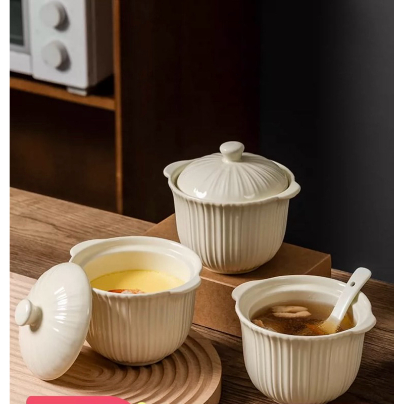 Chawanmushi/Soup Bowl UNIK MANGKOK RAMEKIN KERAMIK IMPOR CANTIK PLUS TUTUP/MANGKOK IMPORT/MANGKOK MI