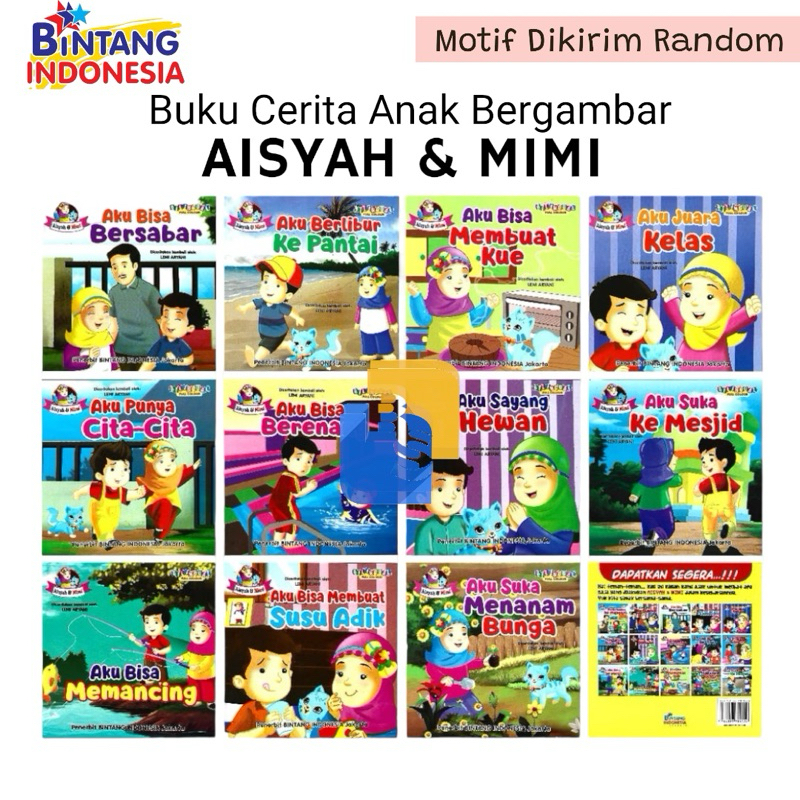 

Buku Cerita Anak Aisyah & Mimi Full Colour Billingual - 1 Buku