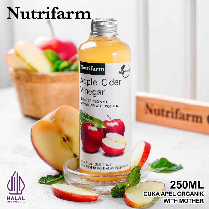 

Cuka Apel Apple Cider vinegar Nutrifarm 250ml