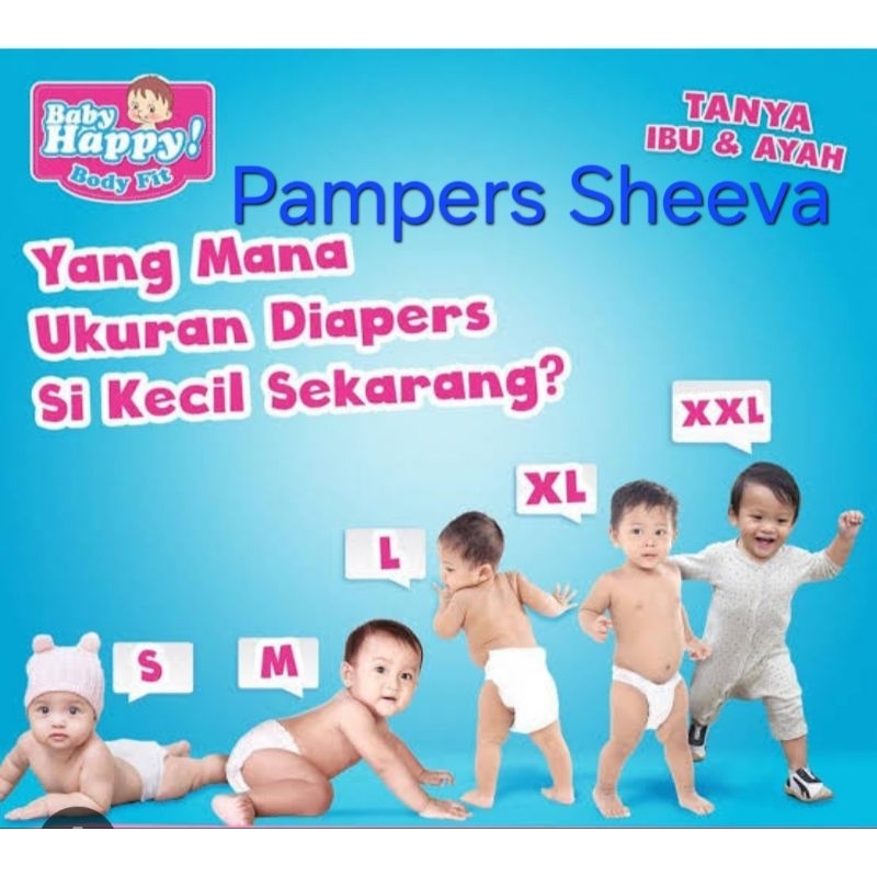 Baby Happy S M L XL XXL Tipe Celana