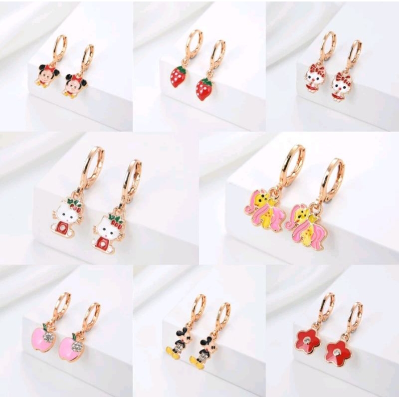 Anting Anak Titanium/Anting Anak Karakter Lucu/Anting Anak Lucu