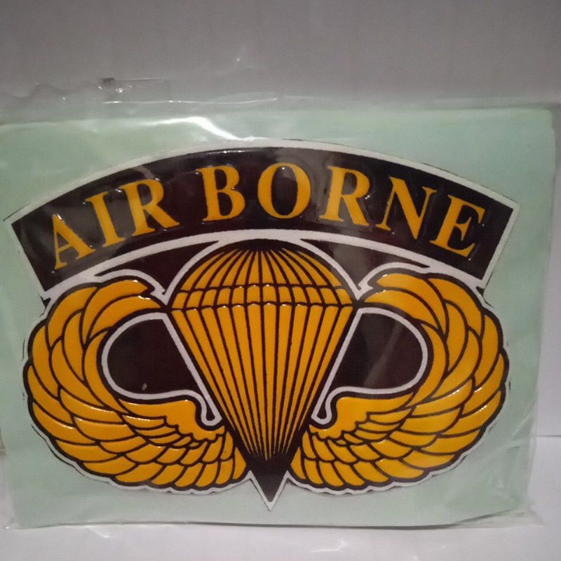 

stiker embos logo Air Borne