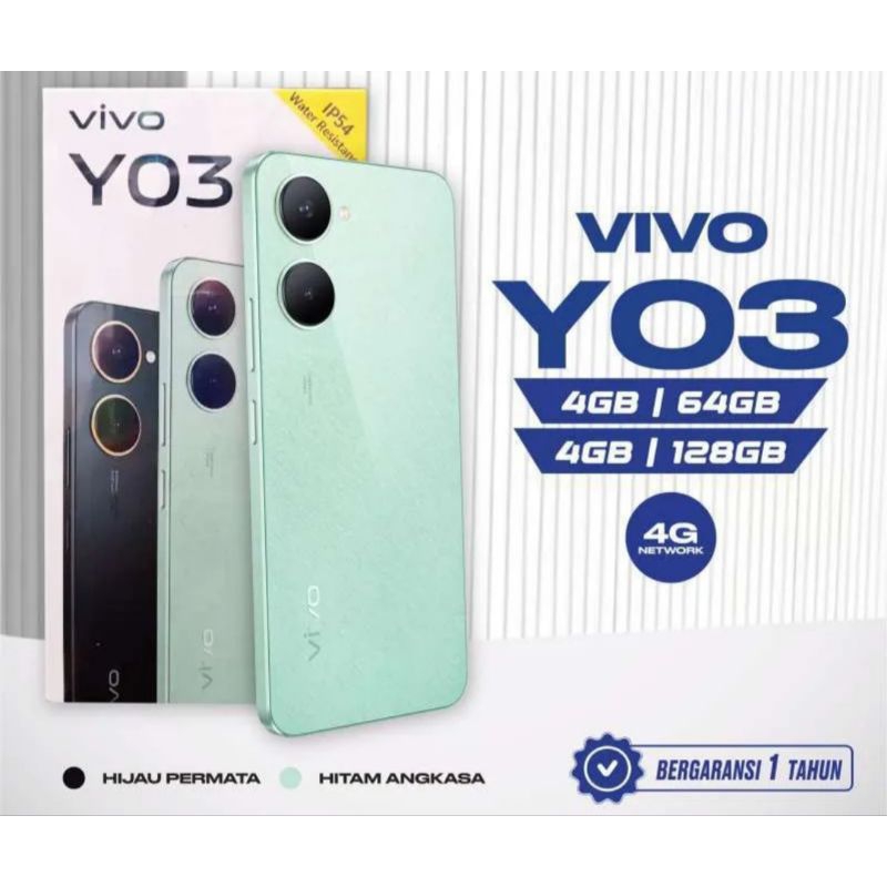 VIVO Y03 4/64 4/128 GB RAM 4GB 64GB 128G Smartphone Android