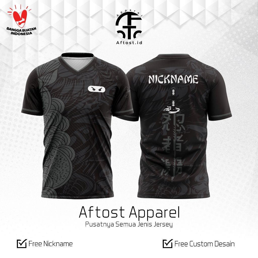 JERSEY BAJU GAMING NINJAYU FF TERBARU FULL PRINTING FREE NICK NAME