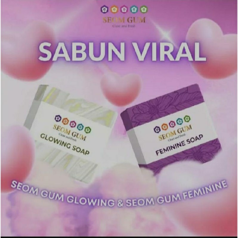 SABUN SEOM GUM 8 PCS SABUN SEOM GUM FEMININE SOAP/ SABUN SEOM GUM GLOWING SOAP SABUN VIRAL