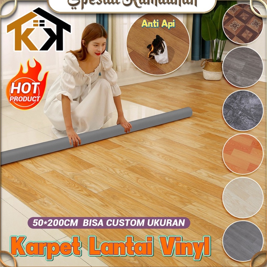 PROMO MURAH KK KARPET LANTAI VINYL PLASTIK IMPORT KOREAKARPET LANTAI PREMIUM 5CM x 2CM 1m TEBAL 45MM