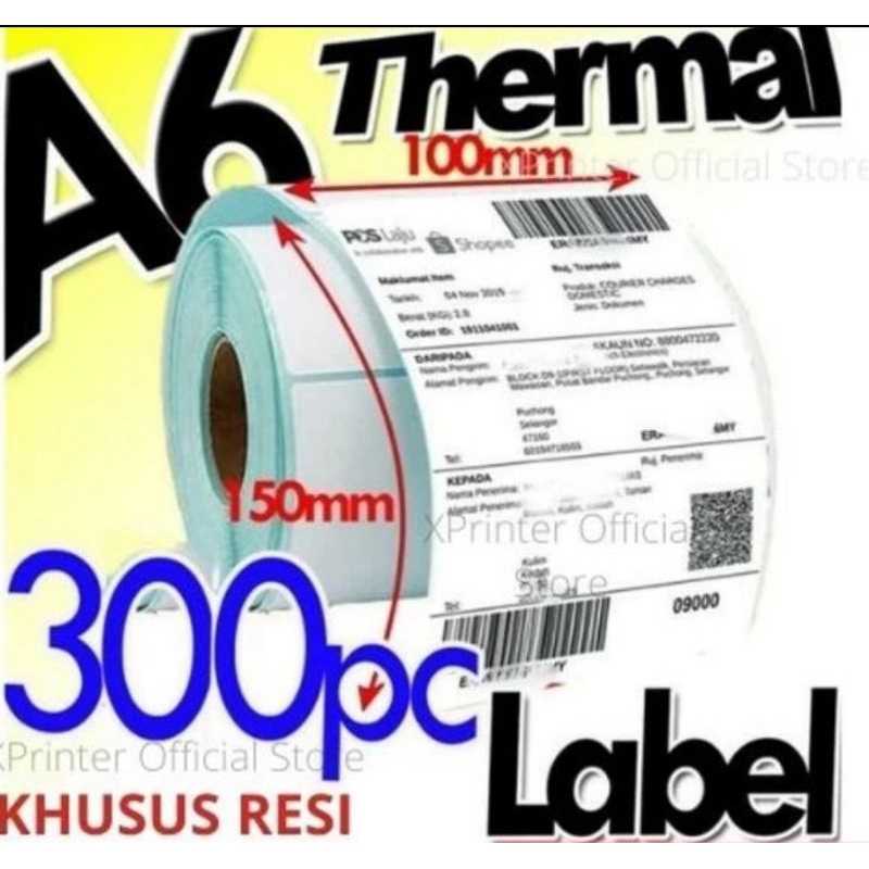 

Label Resi Thermal 100 x150 300pcs