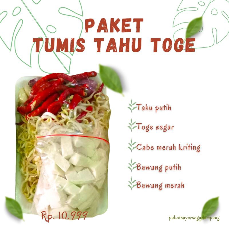 

(paket sayur) tumis tahu toge