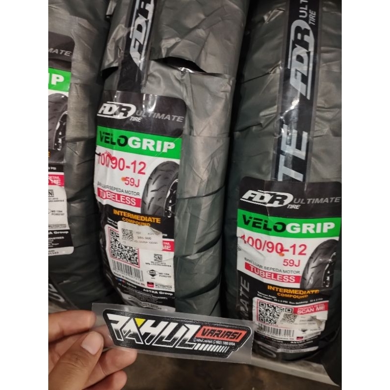BAN FDR VELOGRIP 100/90 RING 12 BAN SCOOPY DEPAN