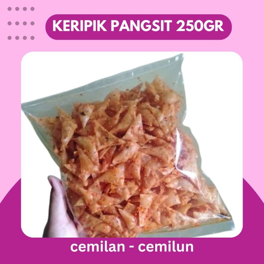 

KERIPIK PANGSIT 250 gr Pouch/ PANGSIT / KUE BAWANG BANDUNG