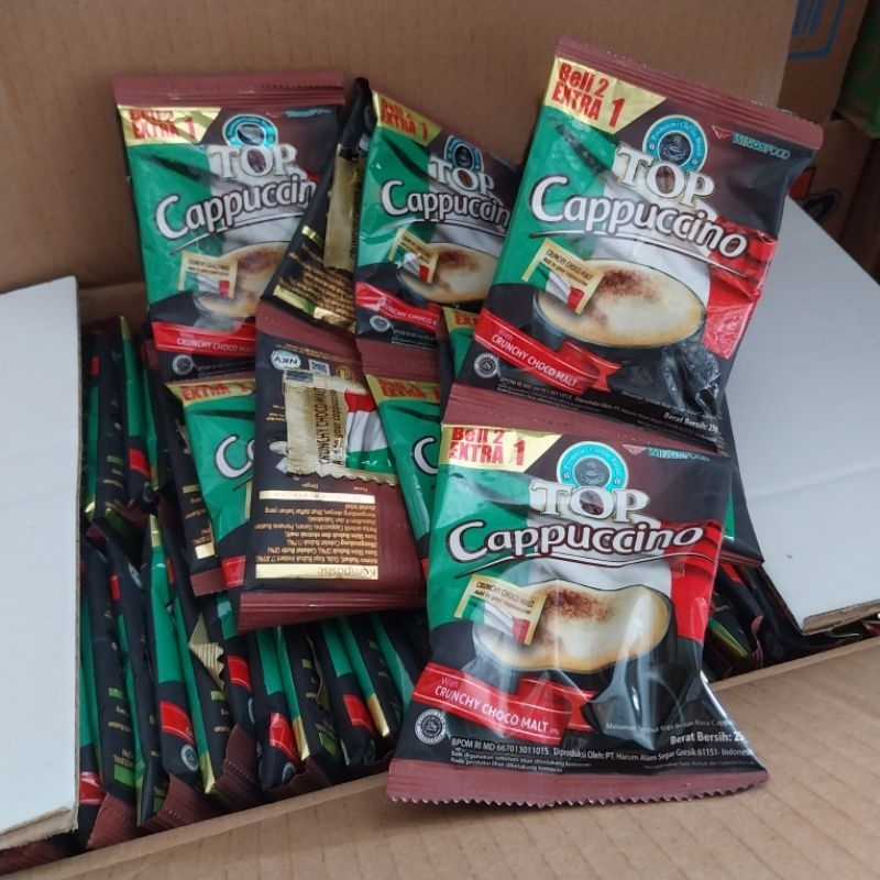 

Top cappuccino kopi bubuk instan rentengan 25gr