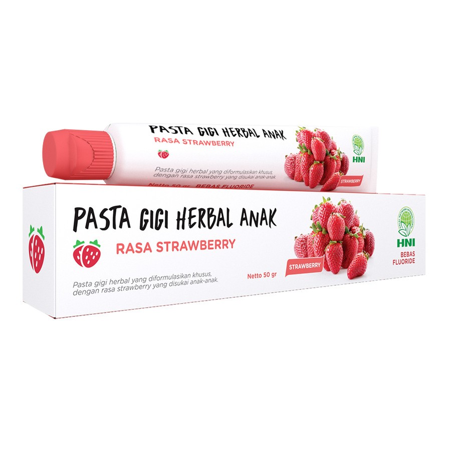 Pasta Gigi Herbal Anak Rasa Strawbery 100% Garansi Asli Produk HNI HPAI