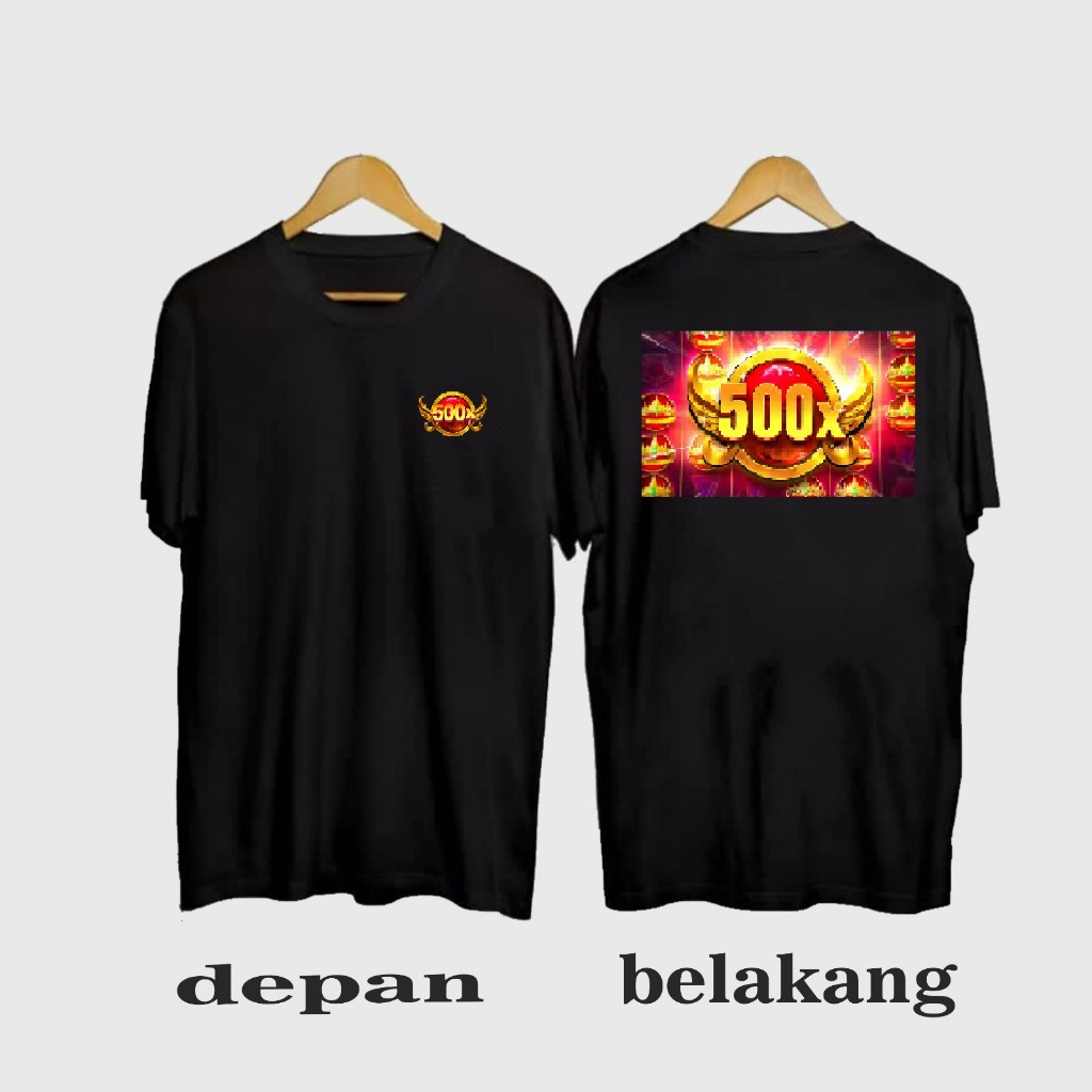Kaos zeus 500X maxwin , baju kaos slot bahan katun combed, tshirt pria wanita