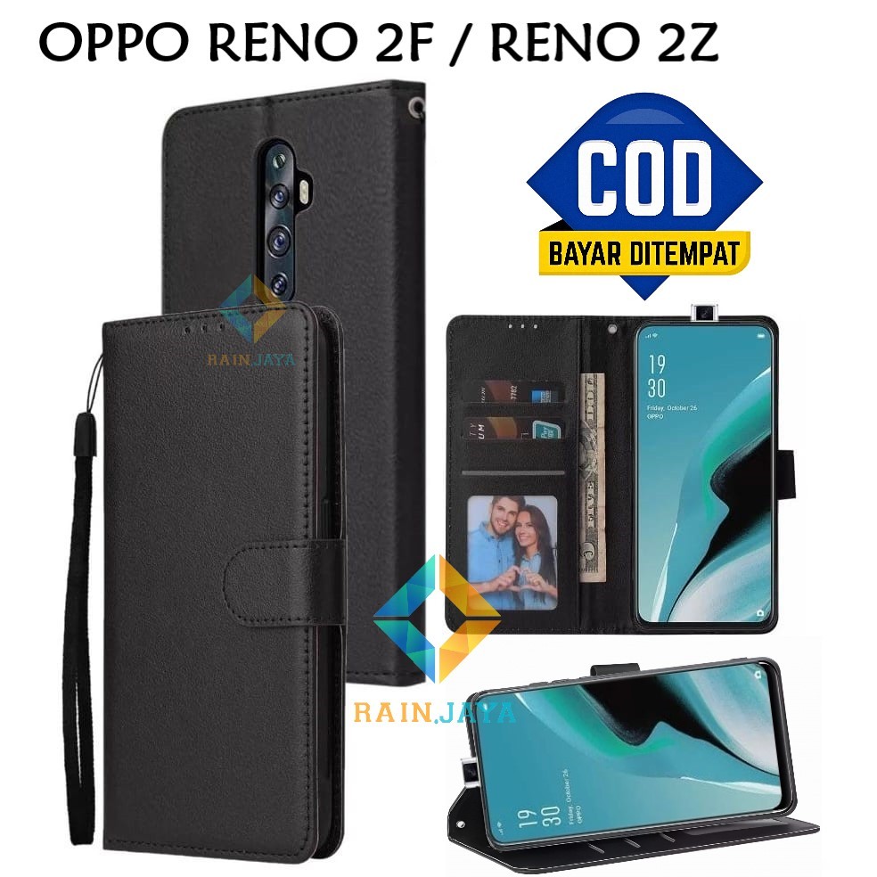 CASING HP OPPO RENO 2F / RENO 2Z MODEL FLIP BUKA TUTUP FLIP WALLET PREMIUM