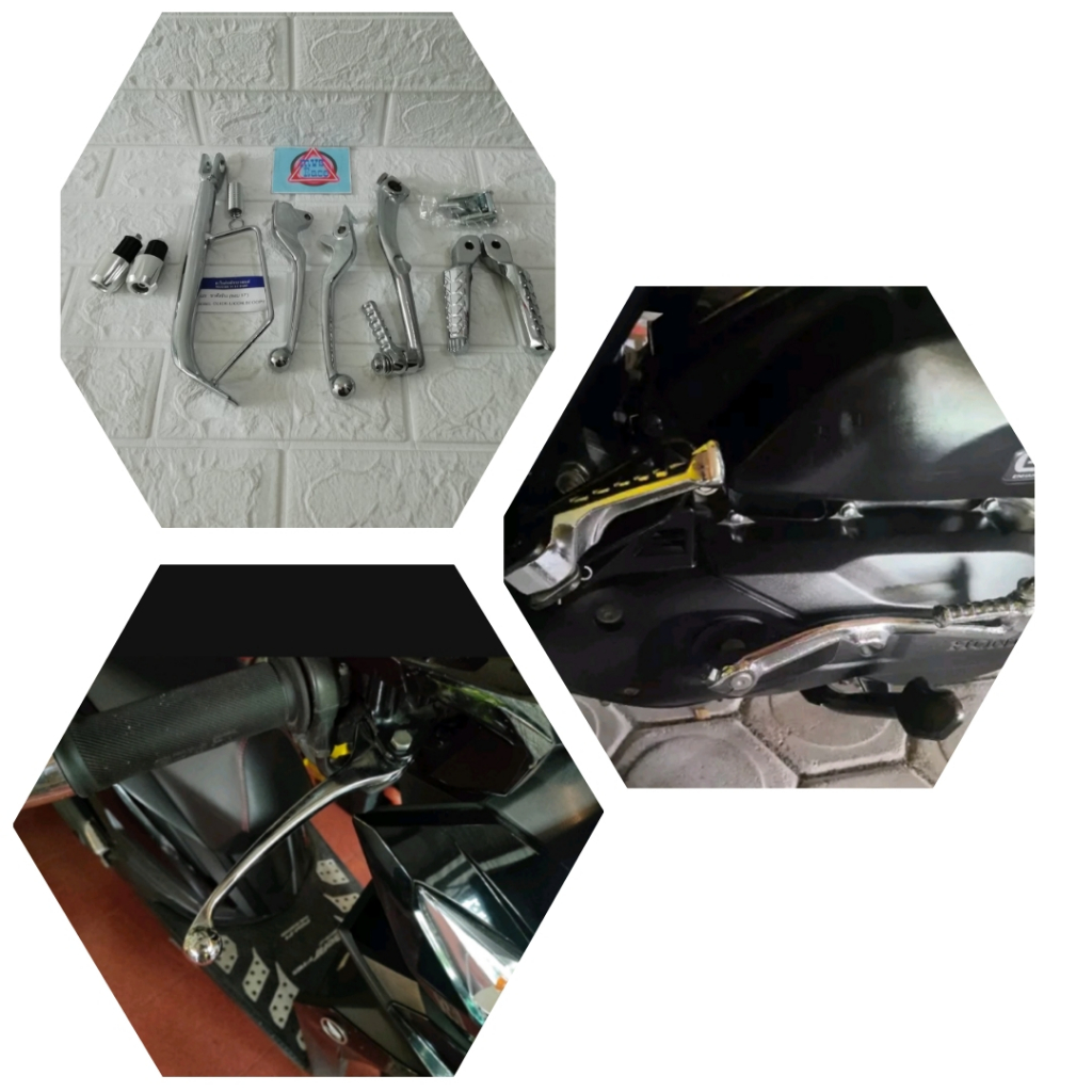 Handle Rem ( Non Cbs ) + Selahan + Standar Samping + Footstep + Jalu Stang Cnc = Beat Fi, Vario 110 
